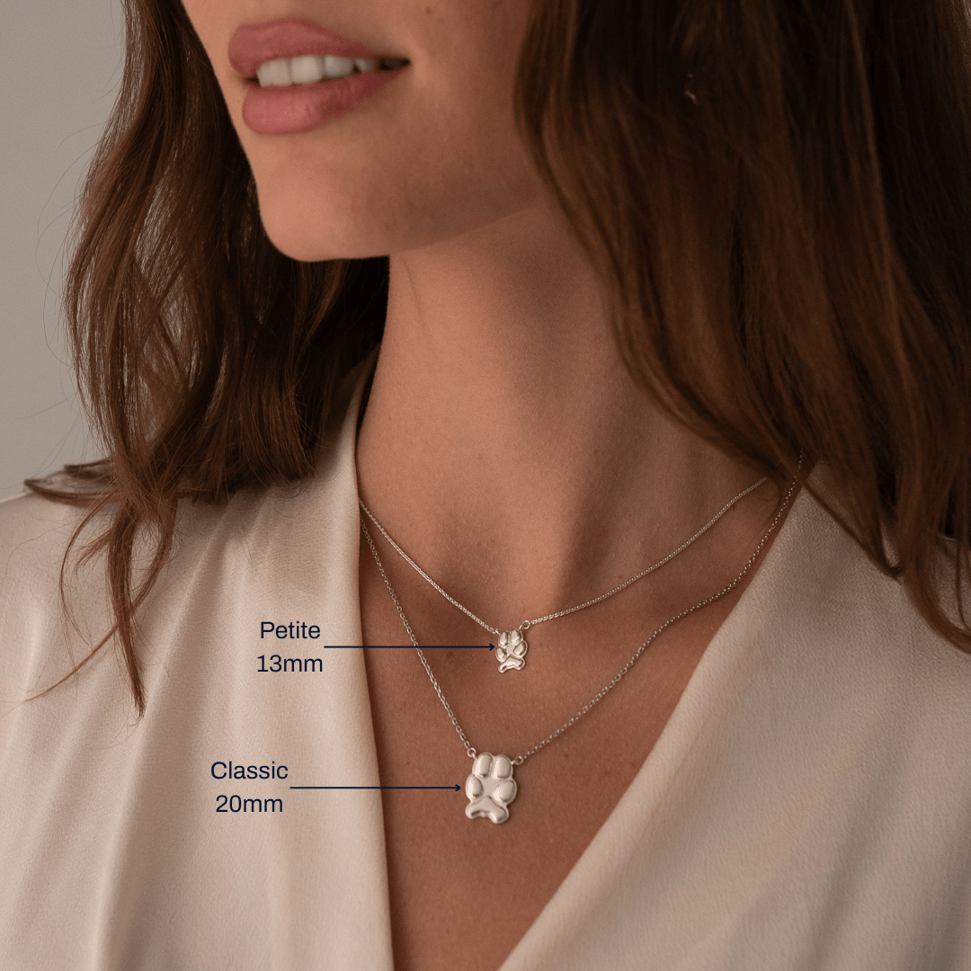 Silver Petite Paw Necklace | Custom Beautiful Meaningful Jewelry - ilMio Jewelry