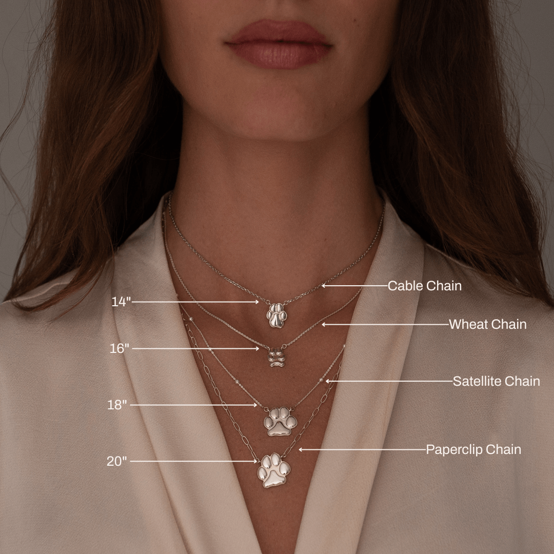 Diamond Classic Paw Necklace | Custom Beautiful Meaningful Jewelry - ilMio Jewelry