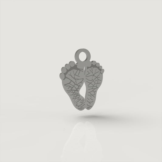 Silver Petite Footprint Charm