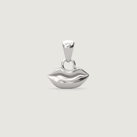 Silver Petite Kiss Charm | Custom Beautiful Meaningful Jewelry - ilMio Jewelry