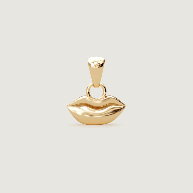 Gold Petite Kiss Charm | Custom Beautiful Meaningful Jewelry - ilMio Jewelry