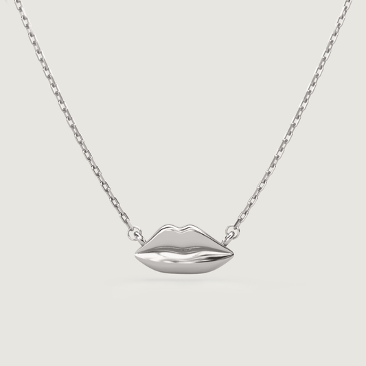 Silver Petite Kiss Necklace | Custom Beautiful Meaningful Jewelry - ilMio Jewelry