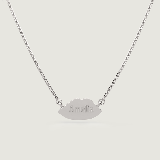 Silver Petite Kiss Necklace | Custom Beautiful Meaningful Jewelry - ilMio Jewelry