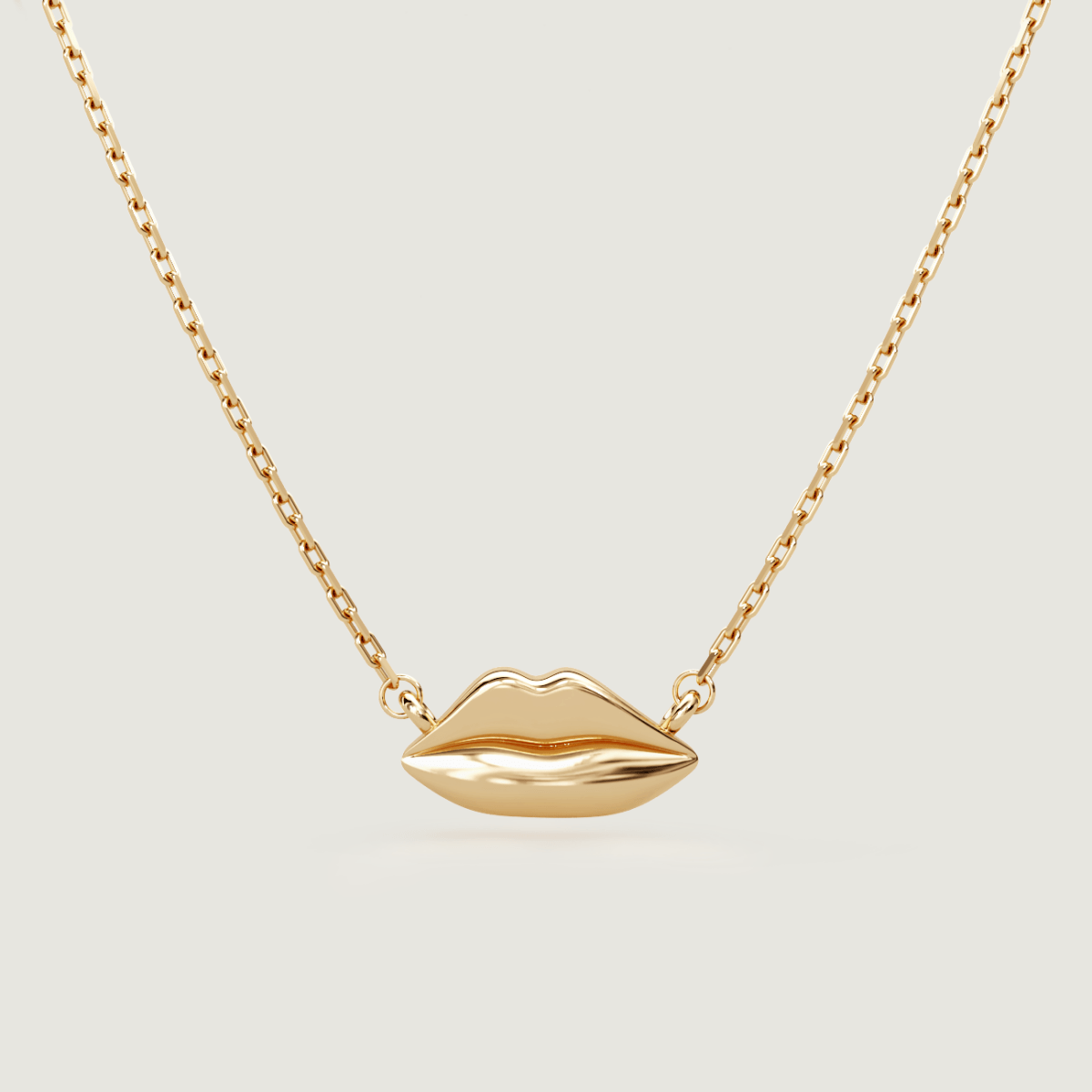 Gold Petite Kiss Necklace | Custom Beautiful Meaningful Jewelry - ilMio Jewelry