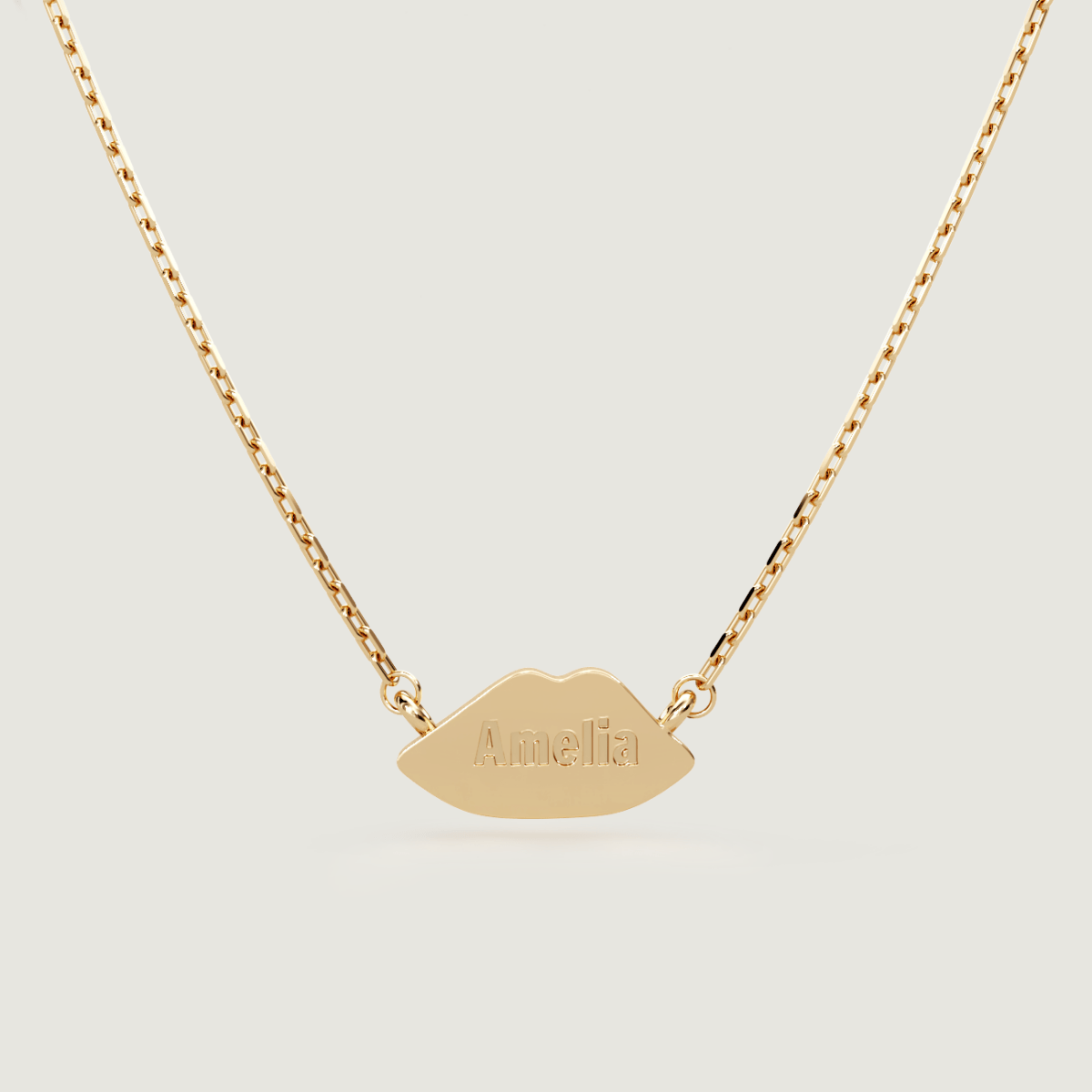 Gold Petite Kiss Necklace | Custom Beautiful Meaningful Jewelry - ilMio Jewelry