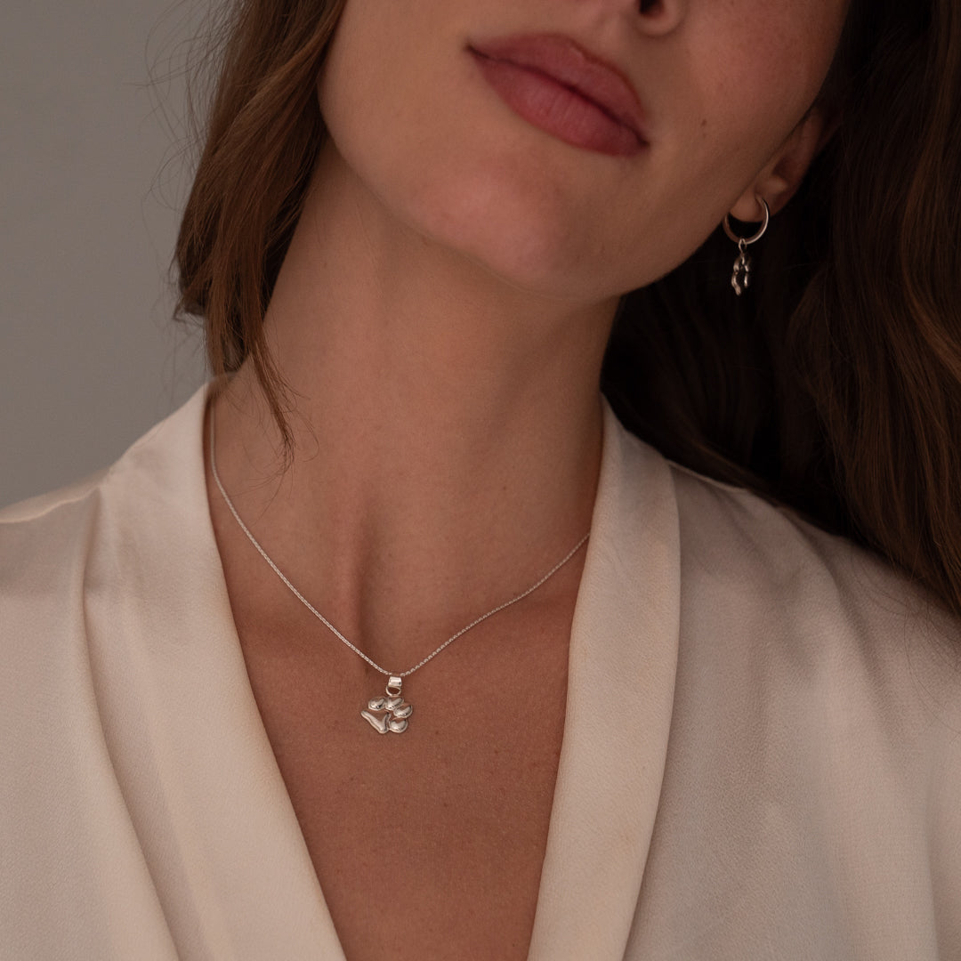 Silver Petite Paw Charm