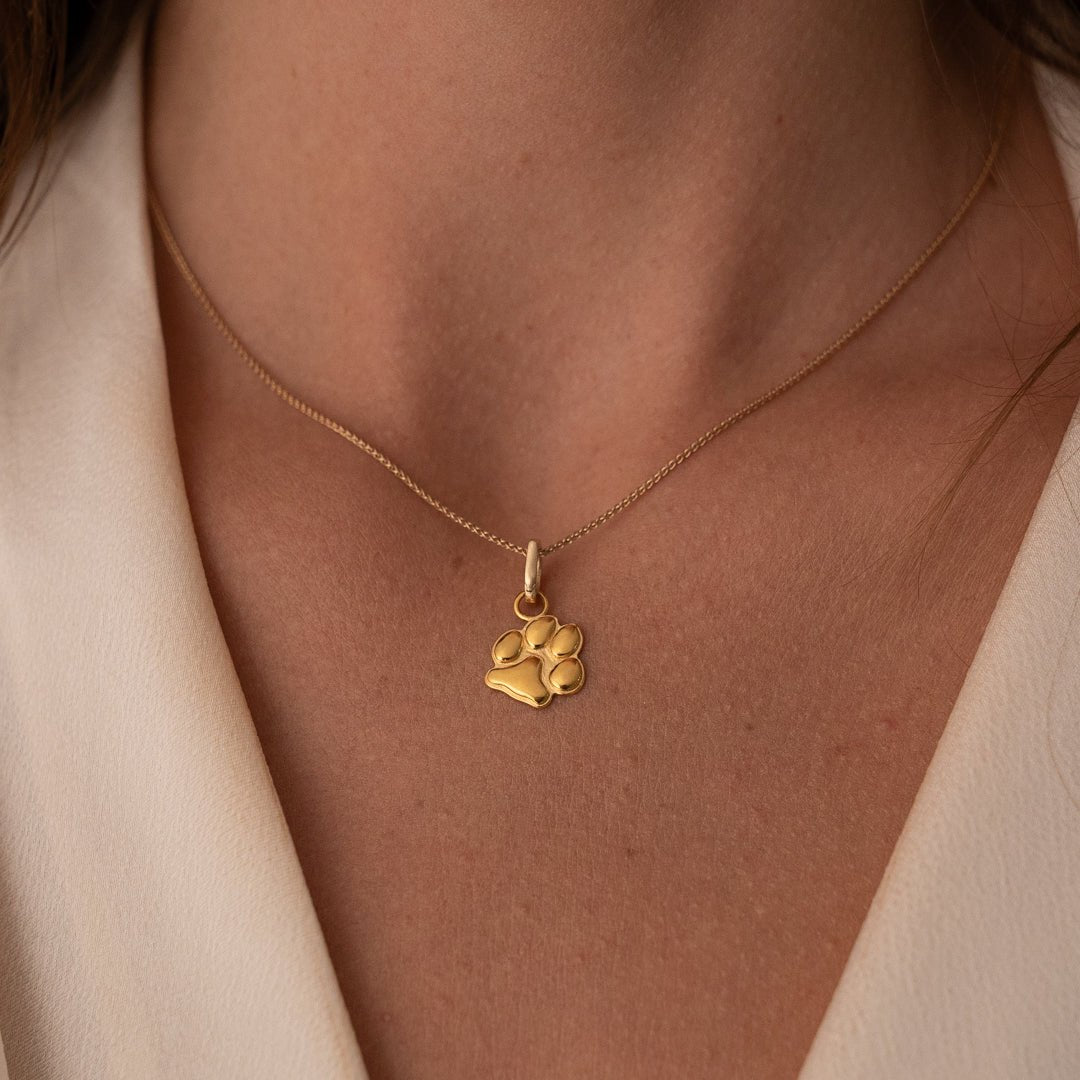 Gold Petite Paw Charm | Custom Beautiful Meaningful Jewelry - ilMio Jewelry
