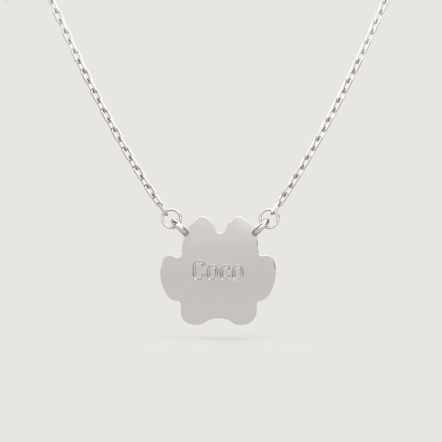 Silver Petite Paw Necklace | Custom Beautiful Meaningful Jewelry - ilMio Jewelry