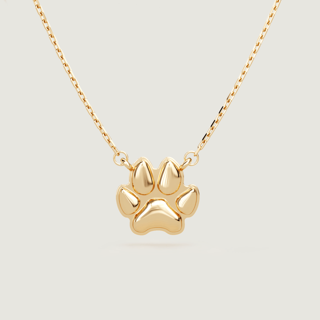 Gold Petite Paw Necklace | Custom Beautiful Meaningful Jewelry - ilMio Jewelry