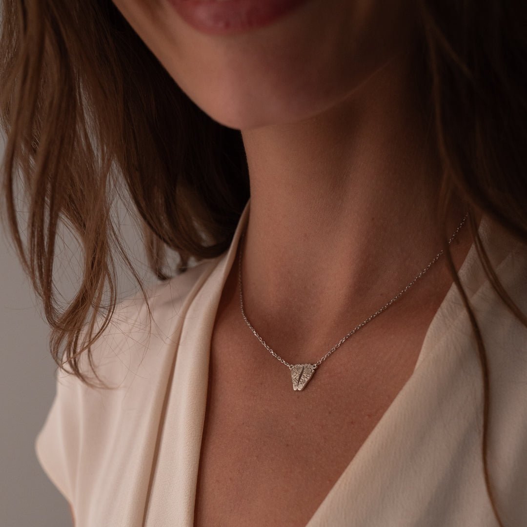 Gold Petite Footprint Necklace | Custom Beautiful Meaningful Jewelry - ilMio Jewelry