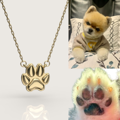 Small Gold Paw Charm