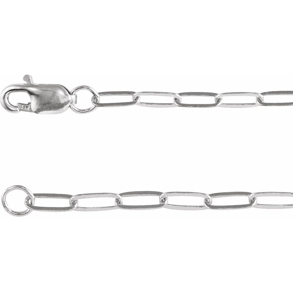 Silver Solid Lite Paperclip Bracelet