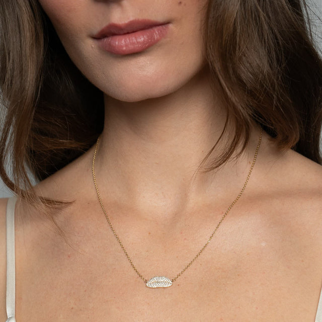 Diamond Pave Classic Kiss Necklace | Custom Beautiful Meaningful Jewelry - ilMio Jewelry