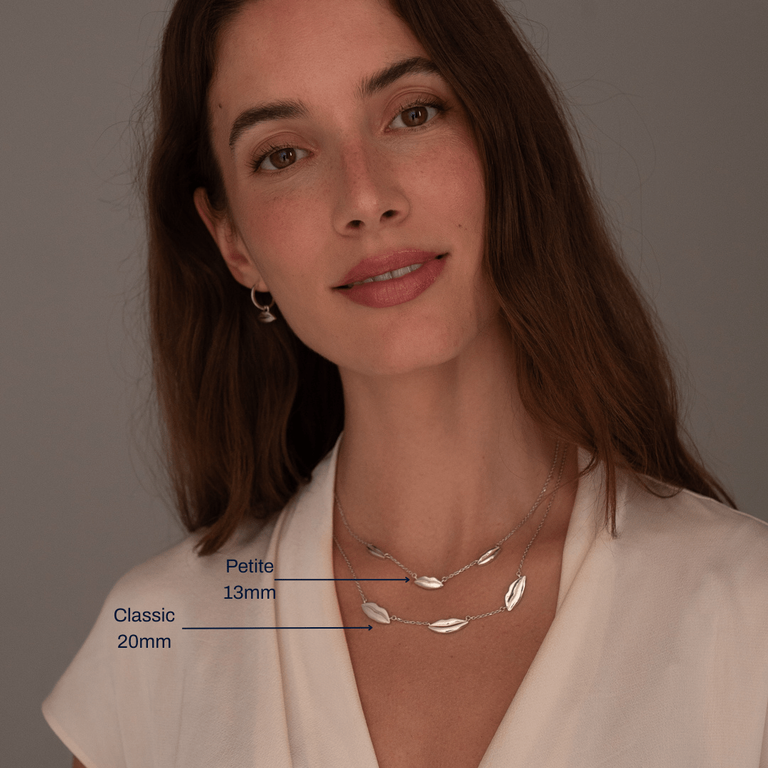 Gold Triple Classic Kiss Necklace | Custom Beautiful Meaningful Jewelry - ilMio Jewelry