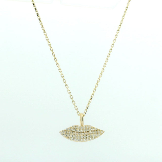 Diamond Pave Classic Kiss Charm | Custom Beautiful Meaningful Jewelry - ilMio Jewelry