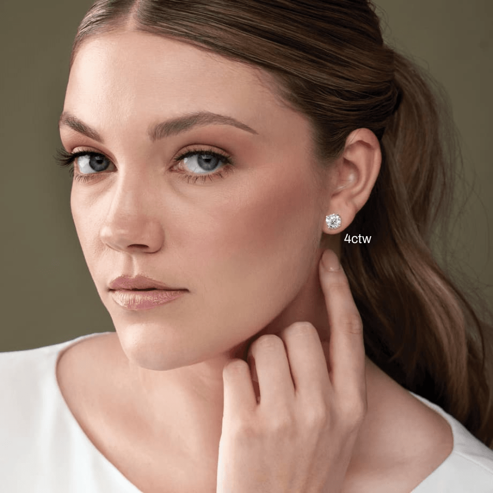 Lab Diamond Stud Earrings | Custom Beautiful Meaningful Jewelry - ilMio Jewelry