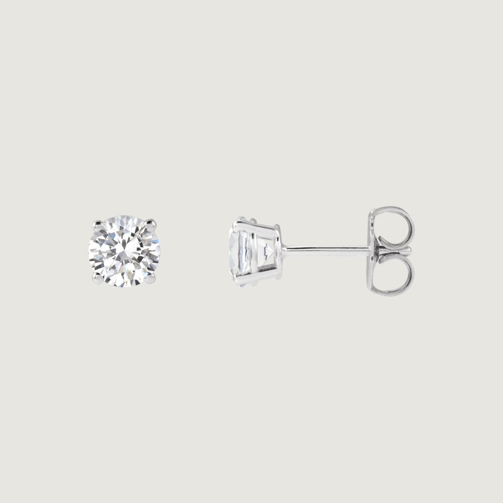 Lab Diamond Stud Earrings | Custom Beautiful Meaningful Jewelry - ilMio Jewelry