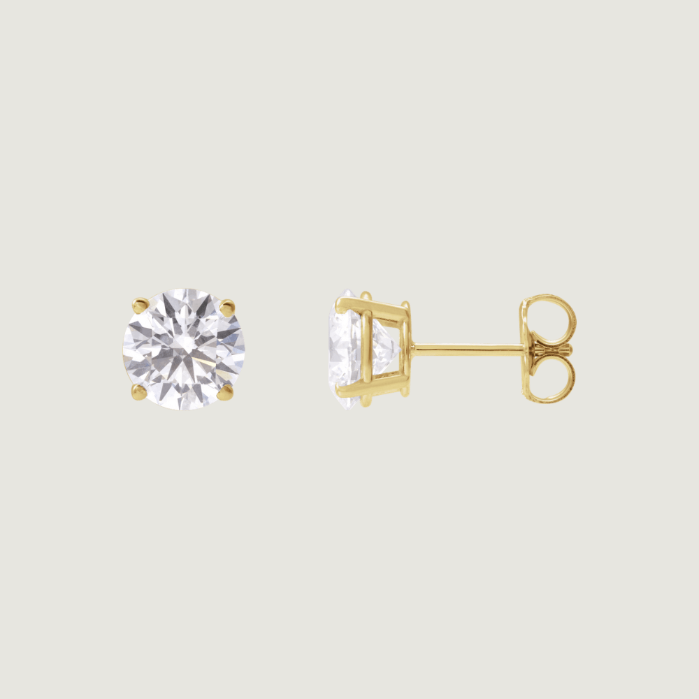 Lab Diamond Stud Earrings | Custom Beautiful Meaningful Jewelry - ilMio Jewelry