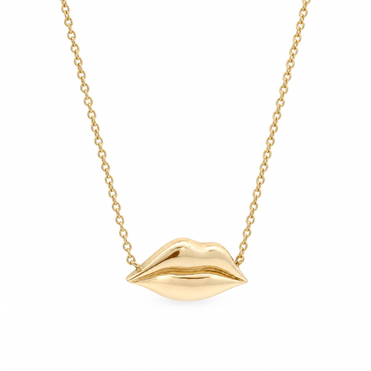 Gold Classic Kiss Necklace | Custom Beautiful Meaningful Jewelry - ilMio Jewelry