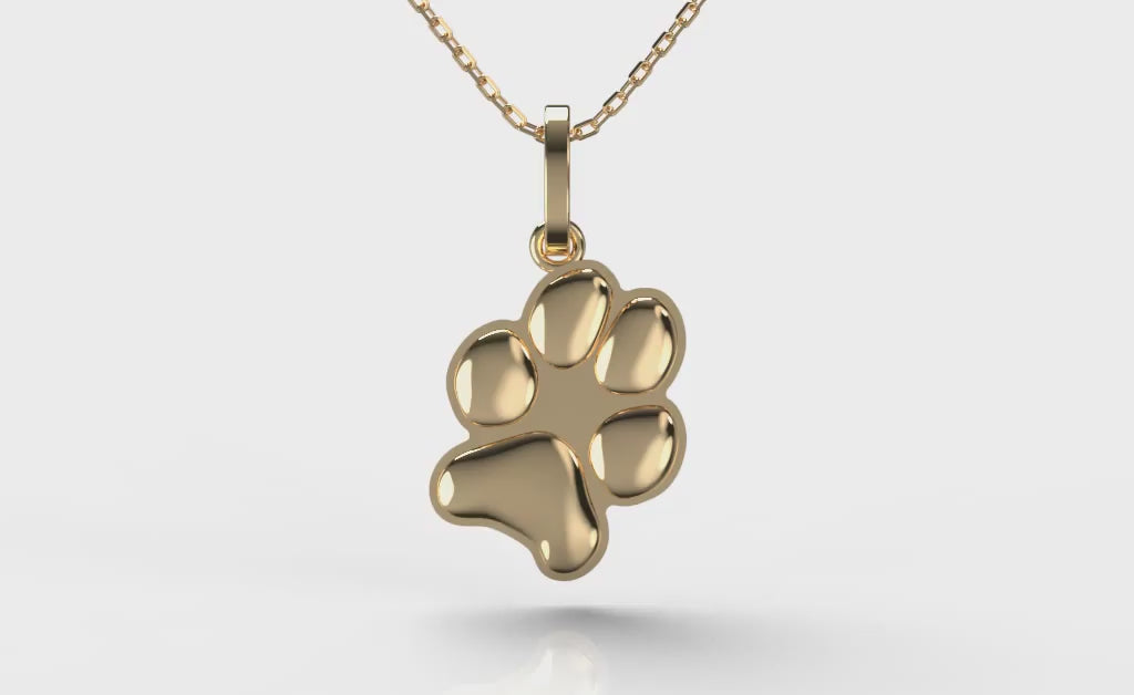 Gold Paw Charm