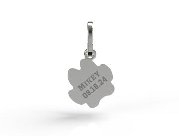 Small Silver Paw Charm